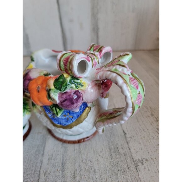 Vegetable pitcher sugar holder set tea vintage xmas set - Picture 5 of 7